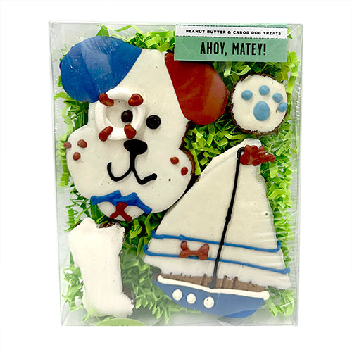 Ahoy, Matey! Peanut Butter Dog Treat Box – 4 All-Natural Treats