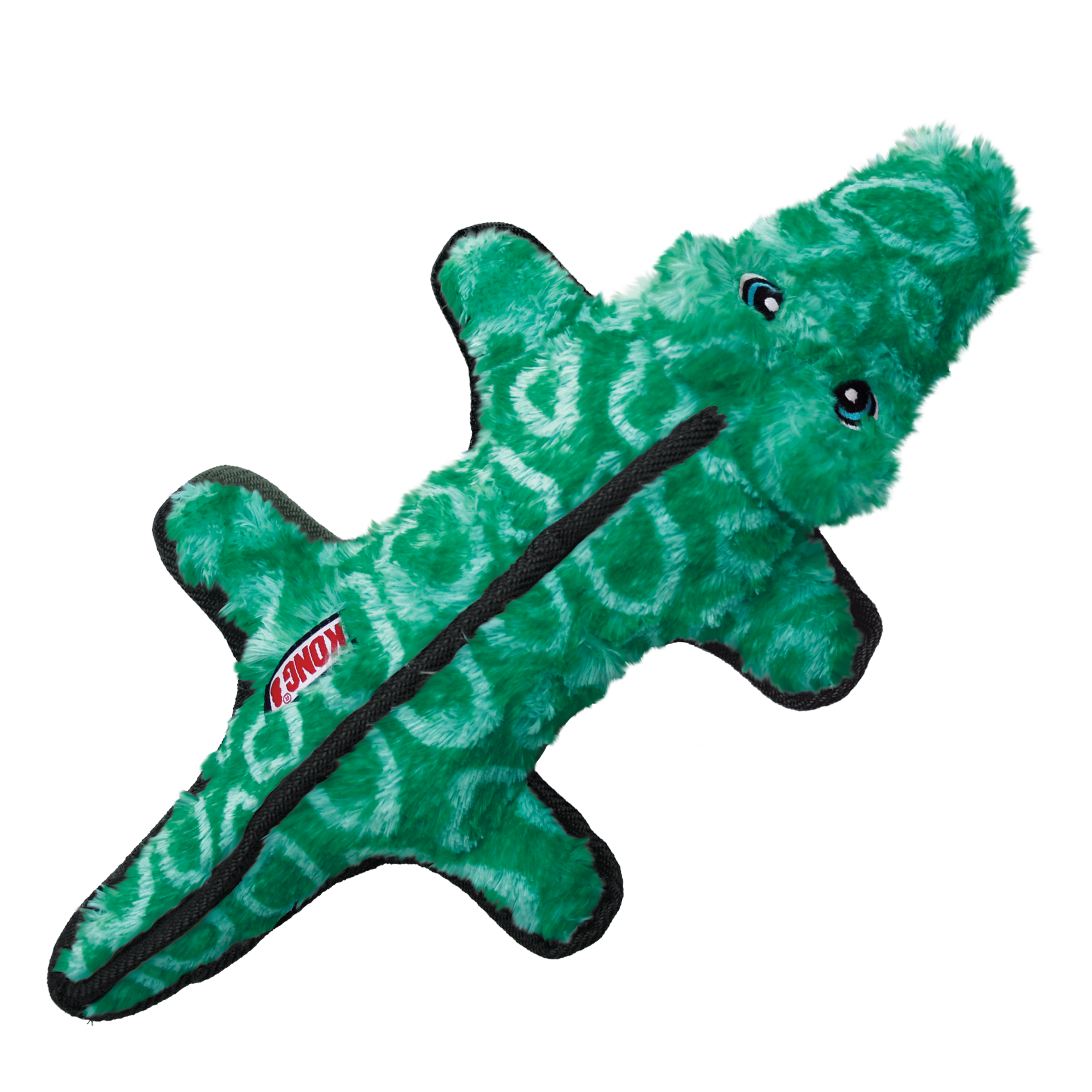 KONG Ballistic Alligator Durable Plush Dog Toy with Squeaker