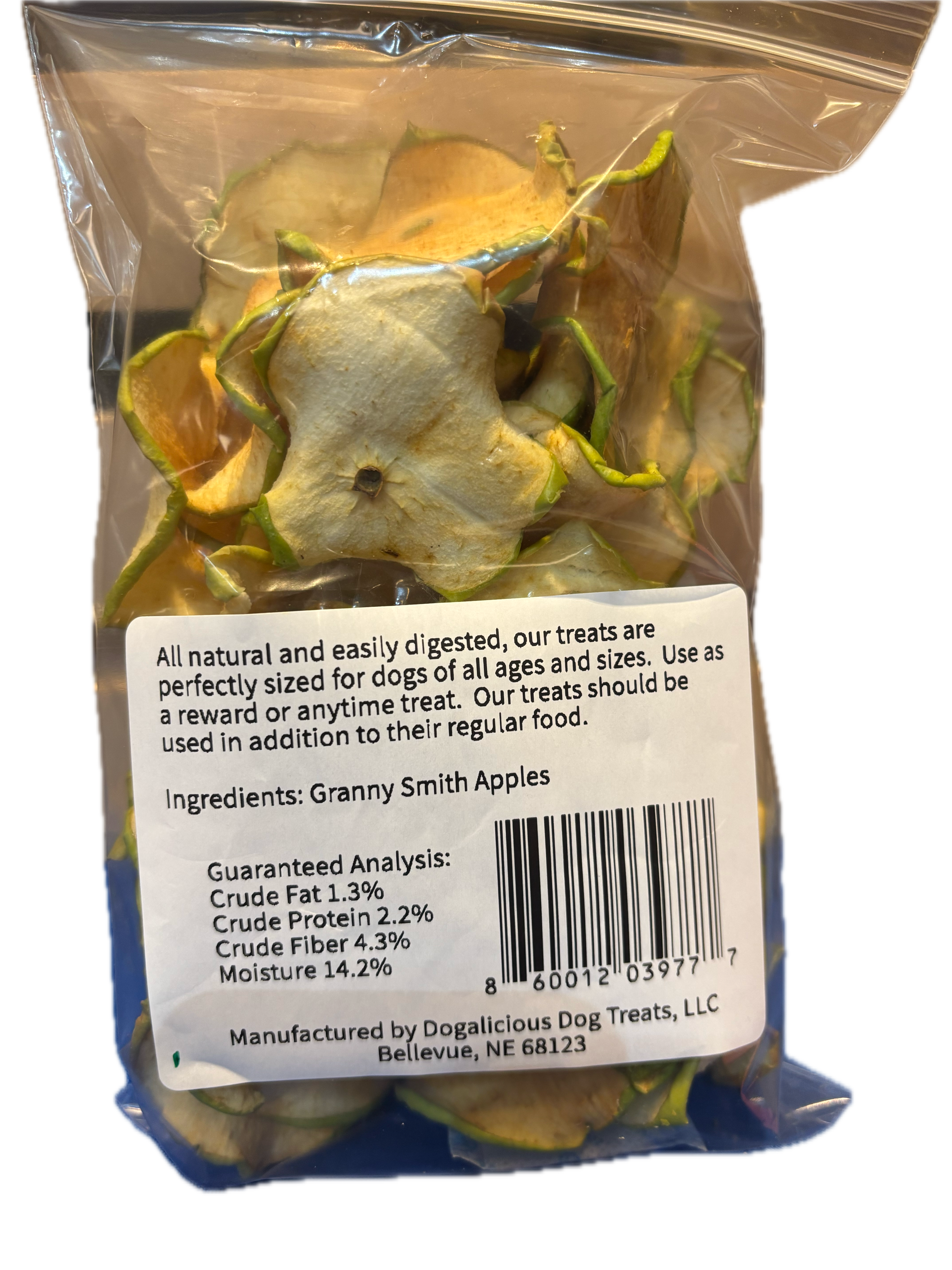 Dehydrated Apple Chips Pet Treats, 2.8 oz Bag
