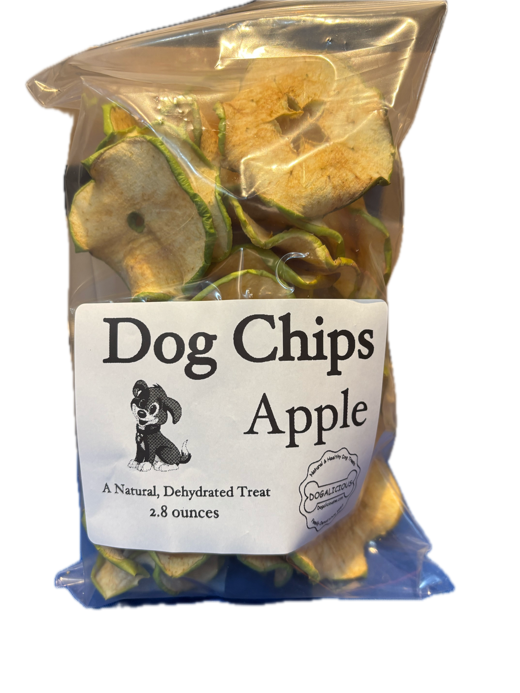Dehydrated Apple Chips Pet Treats, 2.8 oz Bag