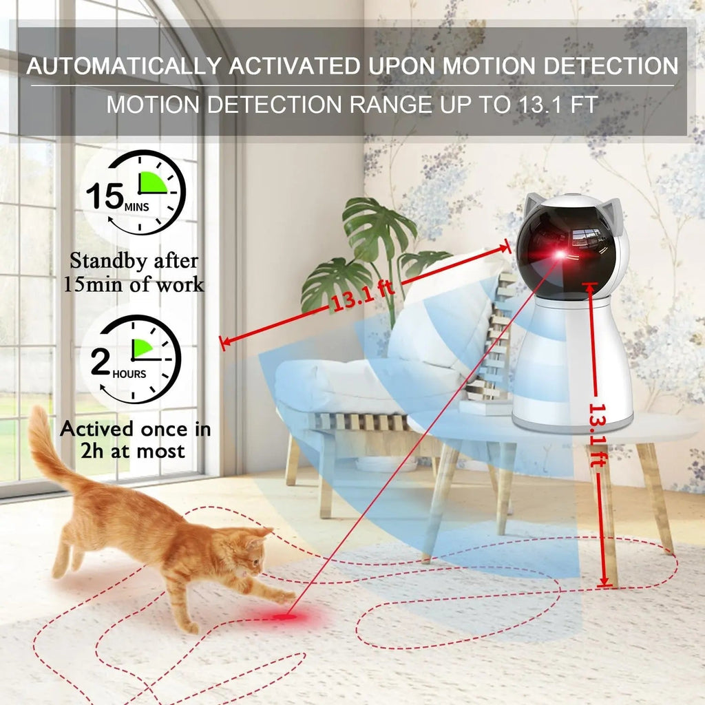 Automatic Cat Laser Toy, Motion-Activated, Rechargeable, 4th Gen