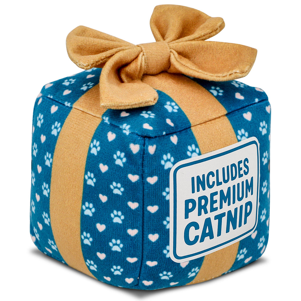 PUPROAR Gift Box Cat Toy with Catnip and Crinkle Paper