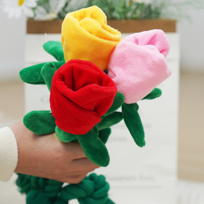Cotton Rope Dog Toy, 35 cm – Red, Yellow, or Pink