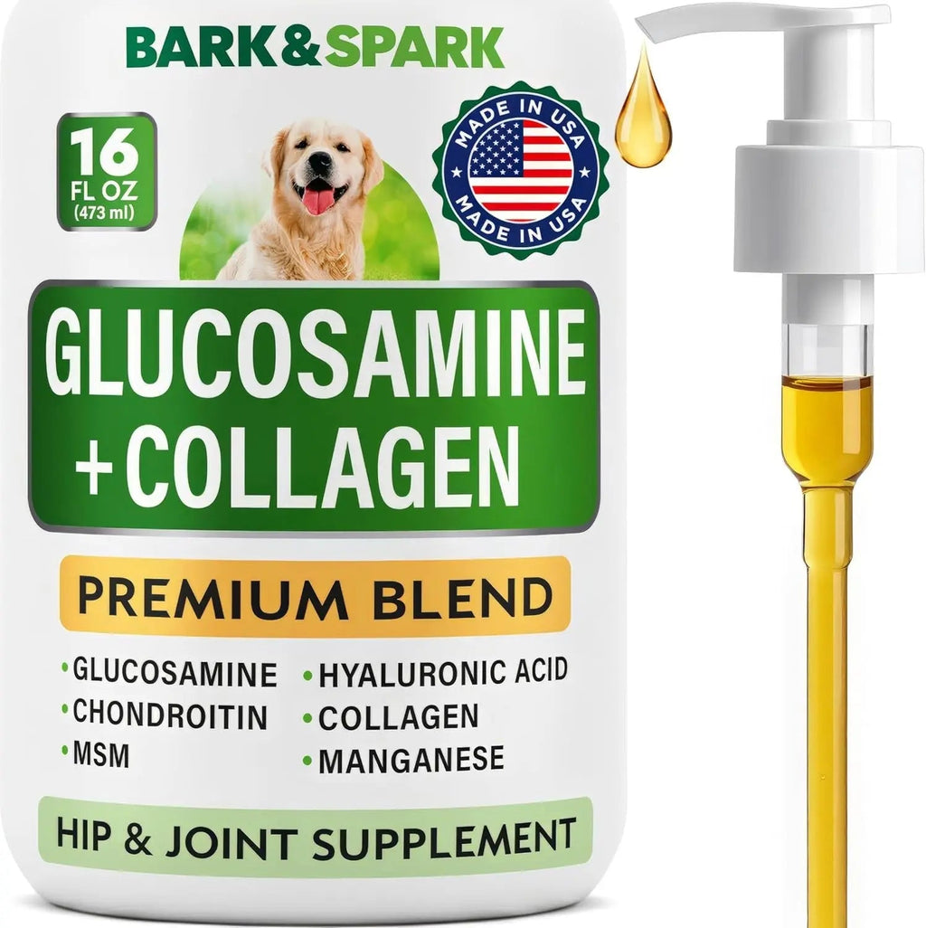 BARK&SPARK Glucosamine Joint Supplement for Dogs – Liquid or Chews