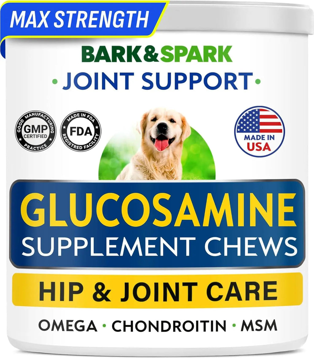 BARK&SPARK Glucosamine Joint Supplement for Dogs – Liquid or Chews