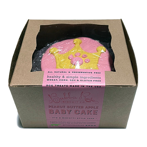 Peanut Butter Apple Dog Cake, Shelf-Stable, Wheat-Free, 3" x 2"