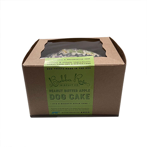 Peanut Butter Apple Dog Cake – Shelf Stable, 3" x 2.25"