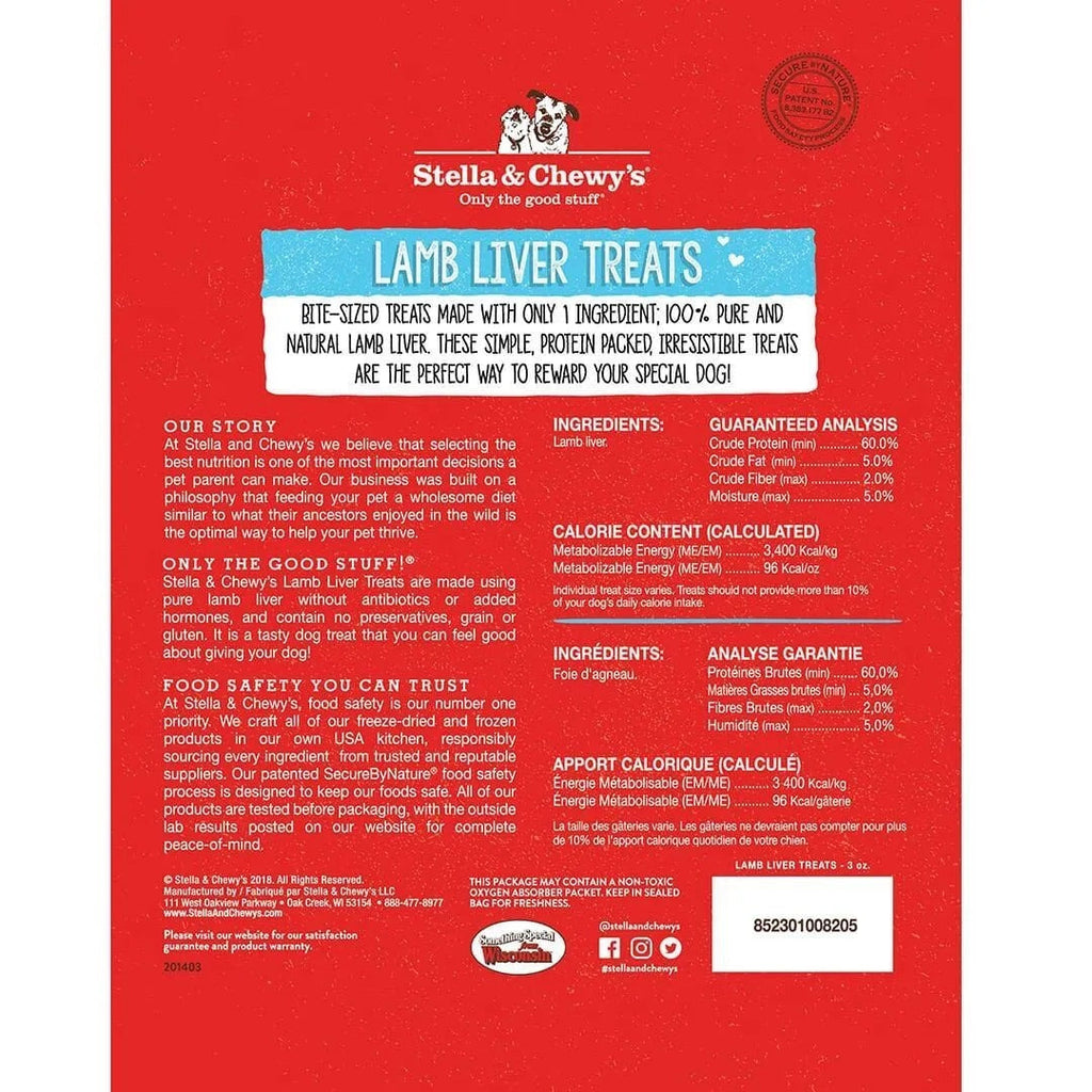 Lamb Liver Single-Ingredient Pet Treats for Dogs and Cats