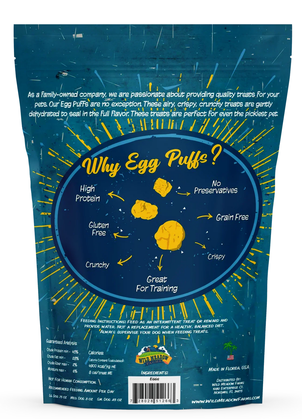 Egg Puffs Single-Ingredient Pet Treats, 2 oz