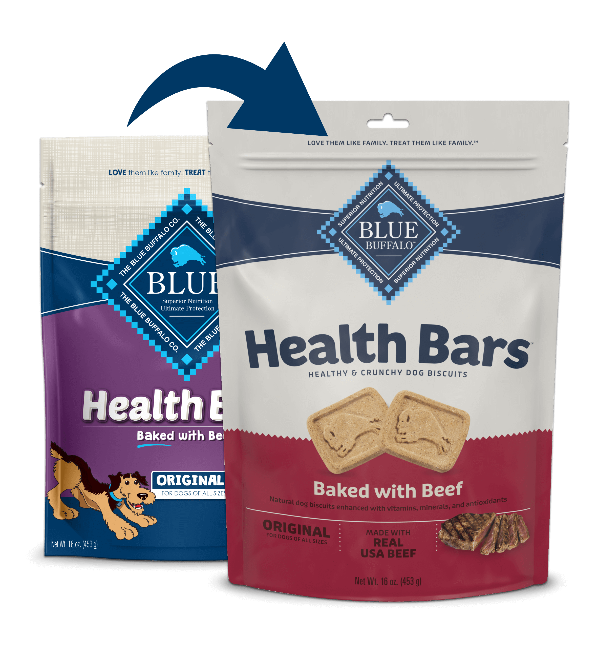 Crunchy Beef Dog Treat Bars with Whole Grains