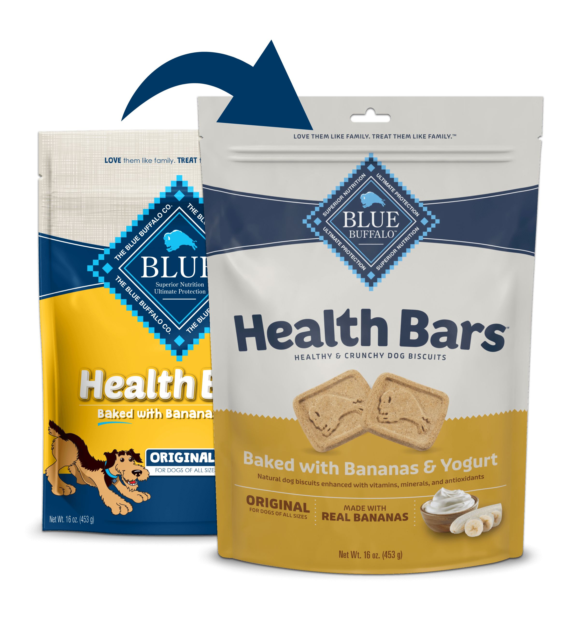 Banana & Yogurt Crunchy Dog Treat Bars with Whole Grains