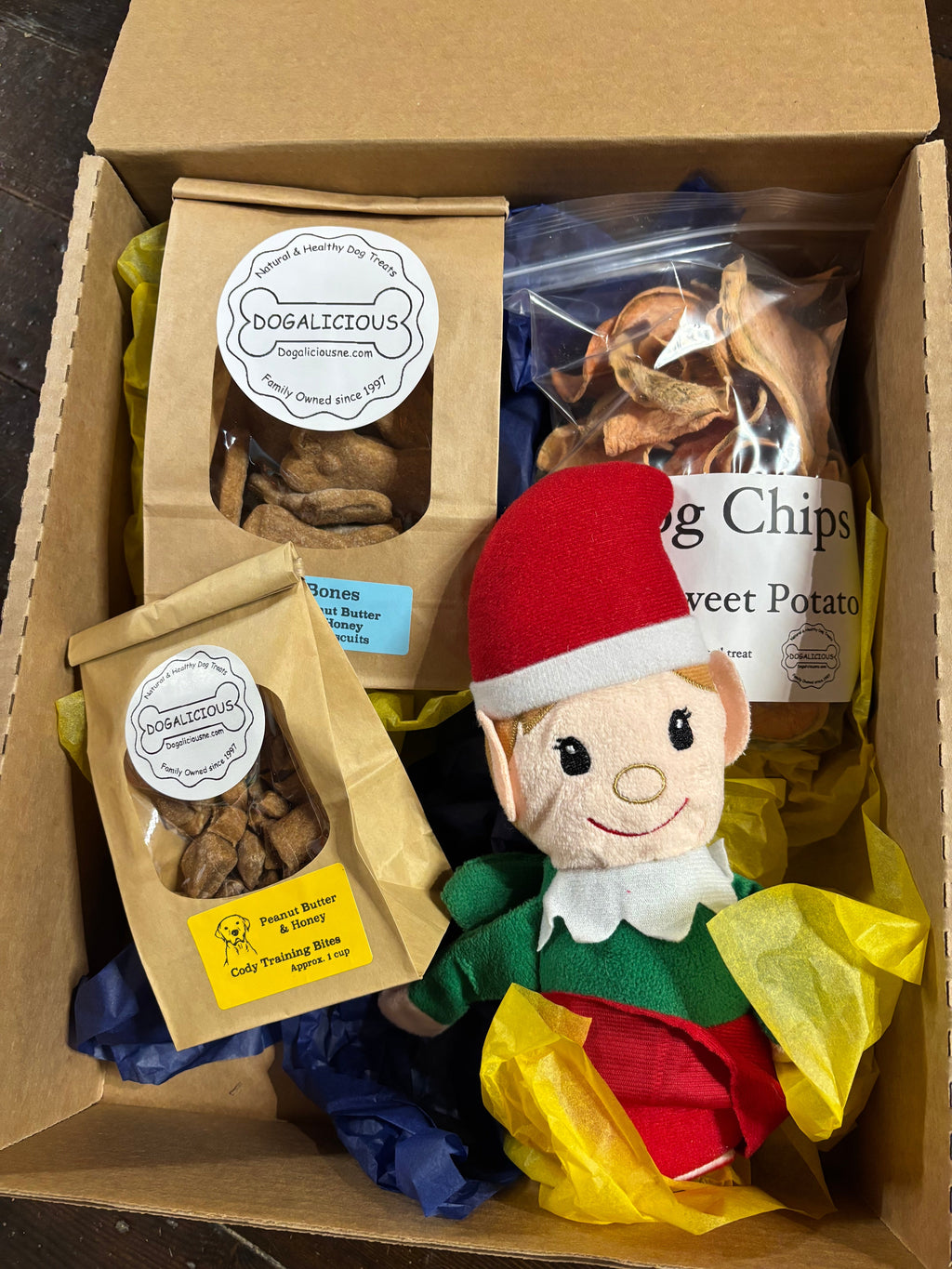 Bark-cuterie Pack Plus Dog Treat Sampler with Toy