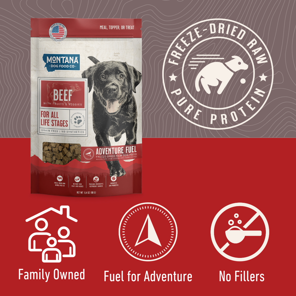 Freeze-Dried Beef Dog Food with Fruits and Vegetables