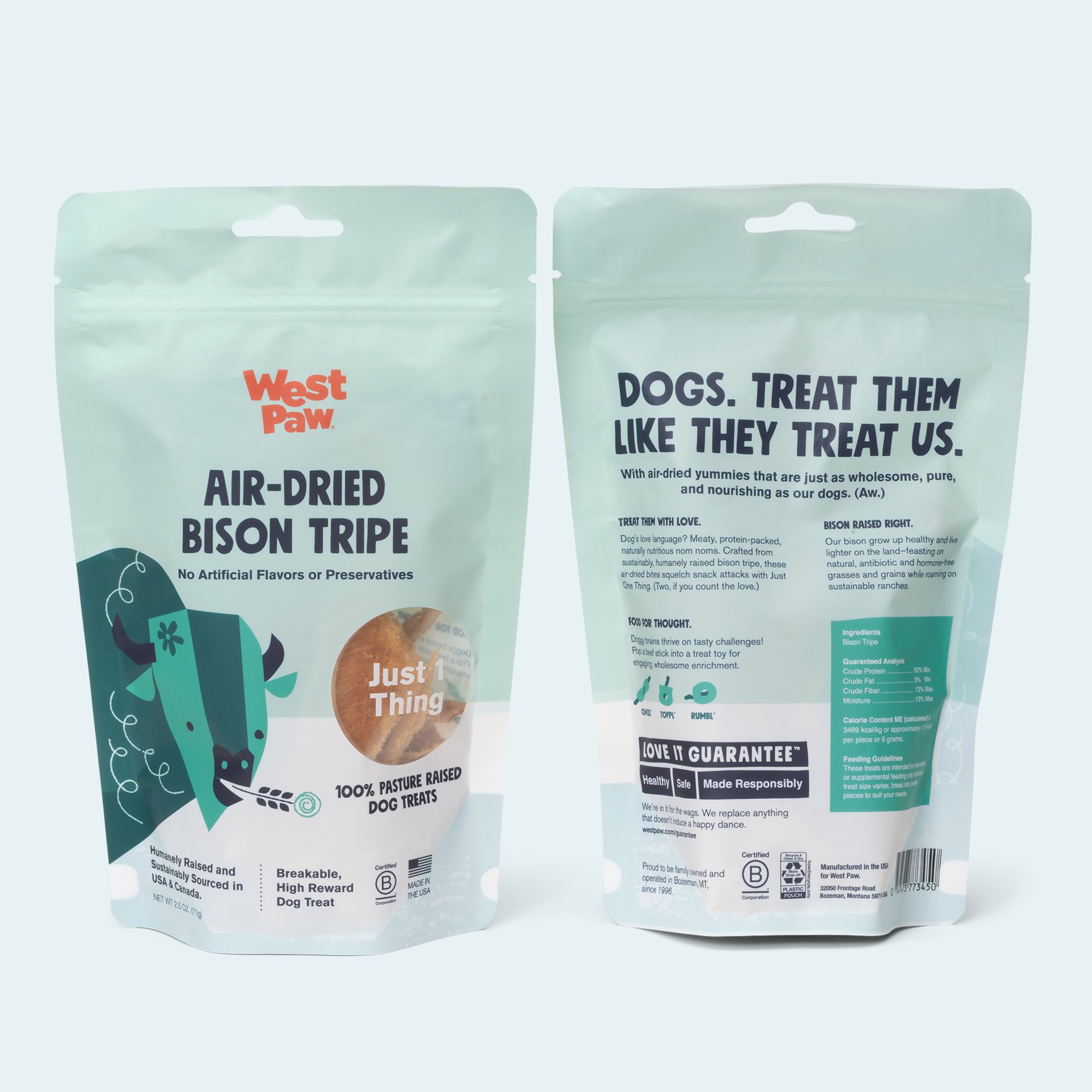 Air-Dried Bison Tripe Dog Treats