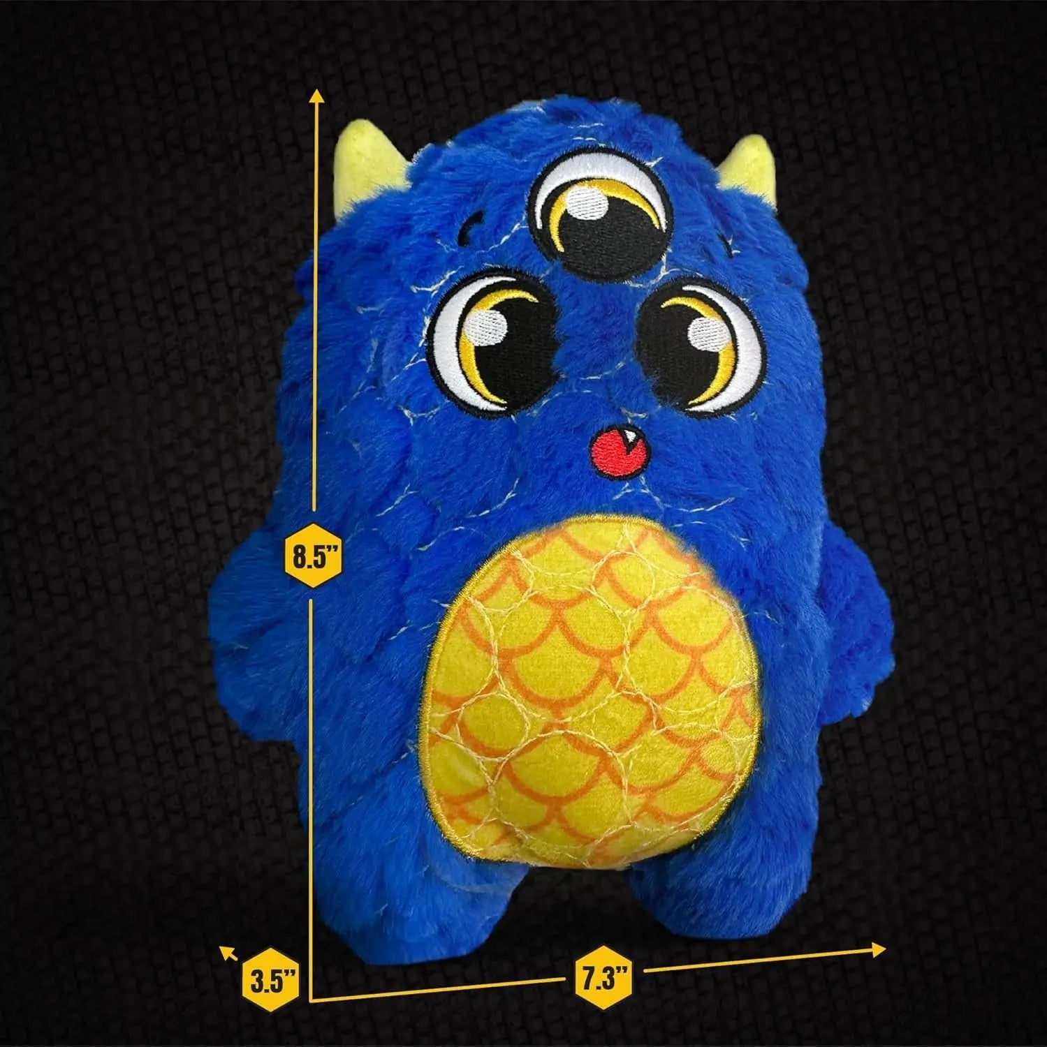 Bite Force Kevlar Dog Toy with Squeaker – Monster Design