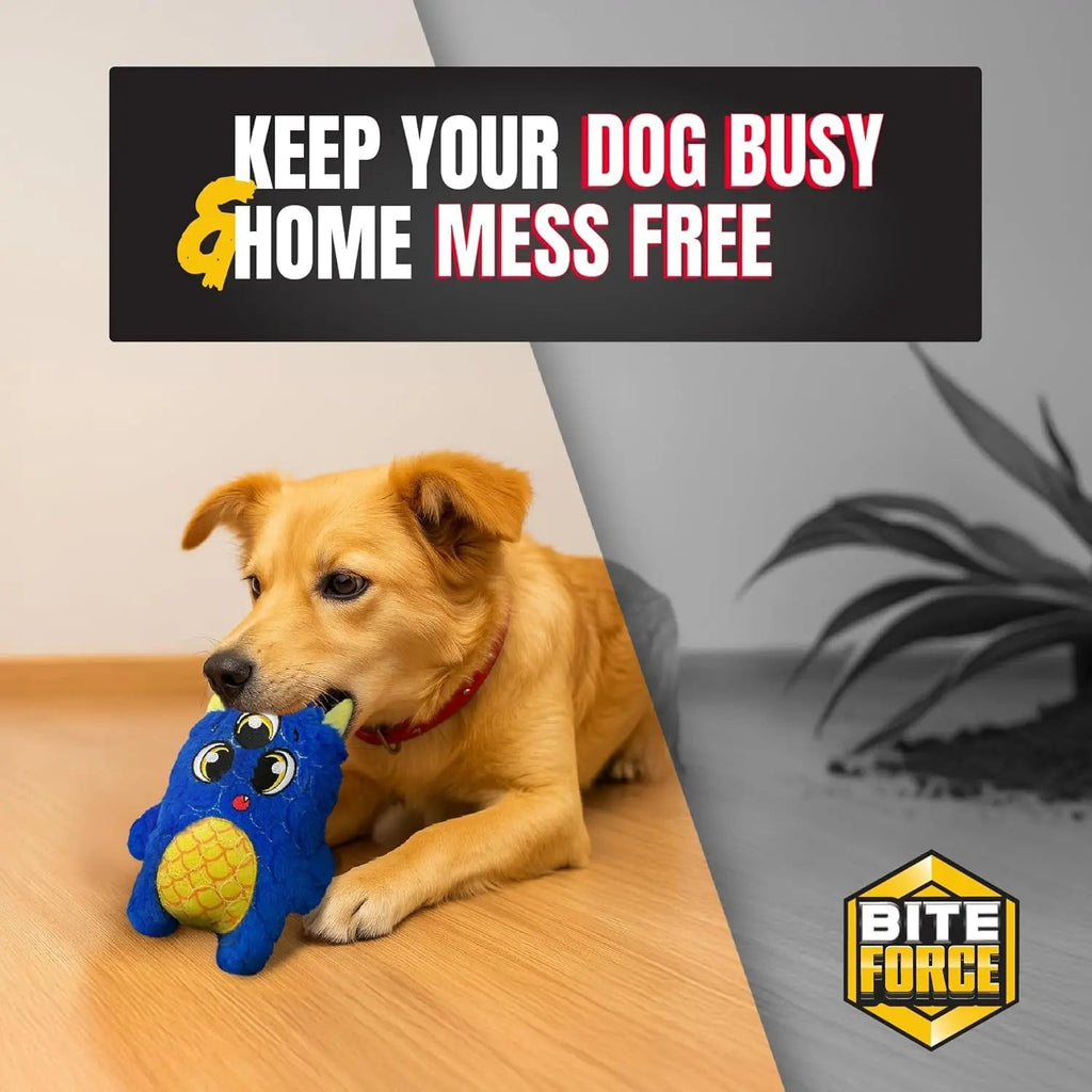 Bite Force Kevlar Dog Toy with Squeaker – Monster Design