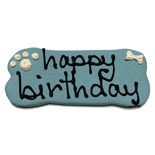 Peanut Butter Birthday Bone Dog Treats, 4.25" (Case of 12)