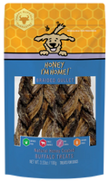 6" Braided Gullet Dog Chew with Water Buffalo and Honey