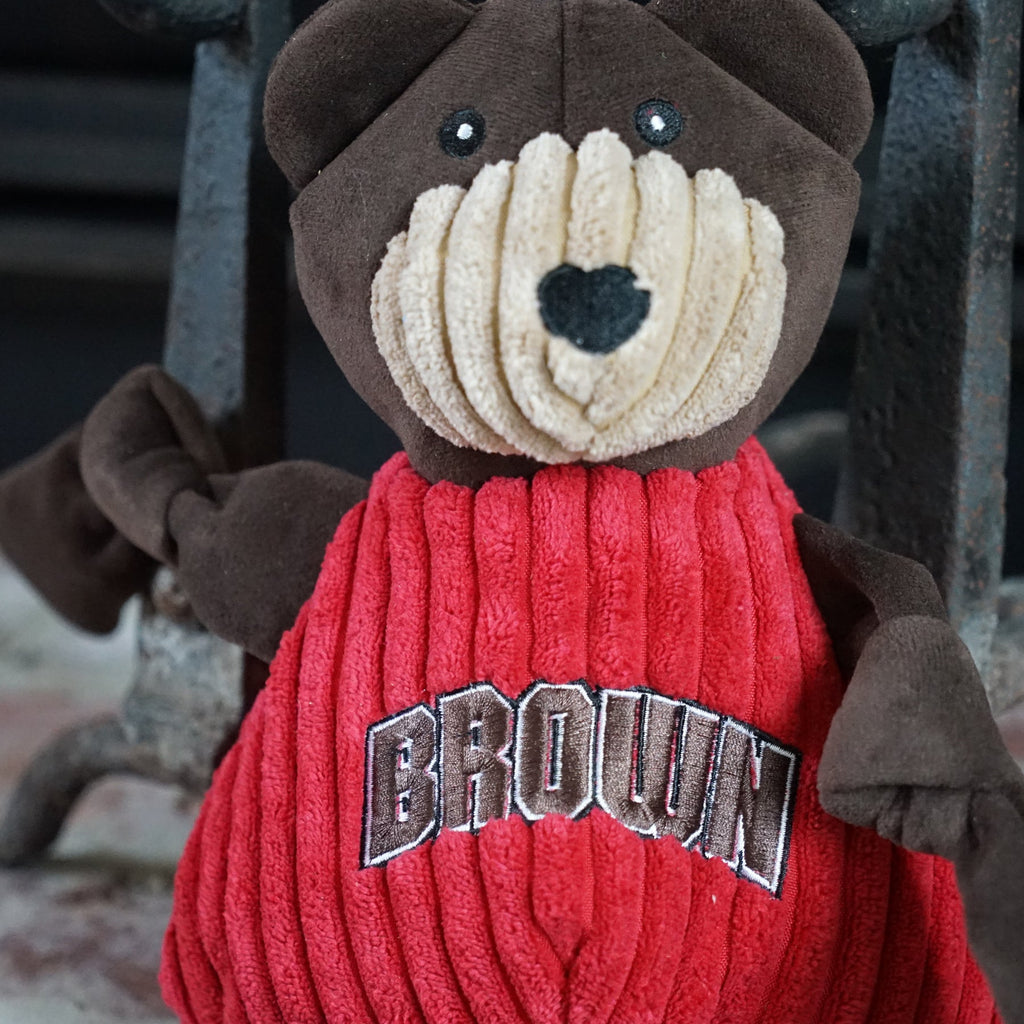Brown University Bruno Bear Knottie Plush Dog Toy