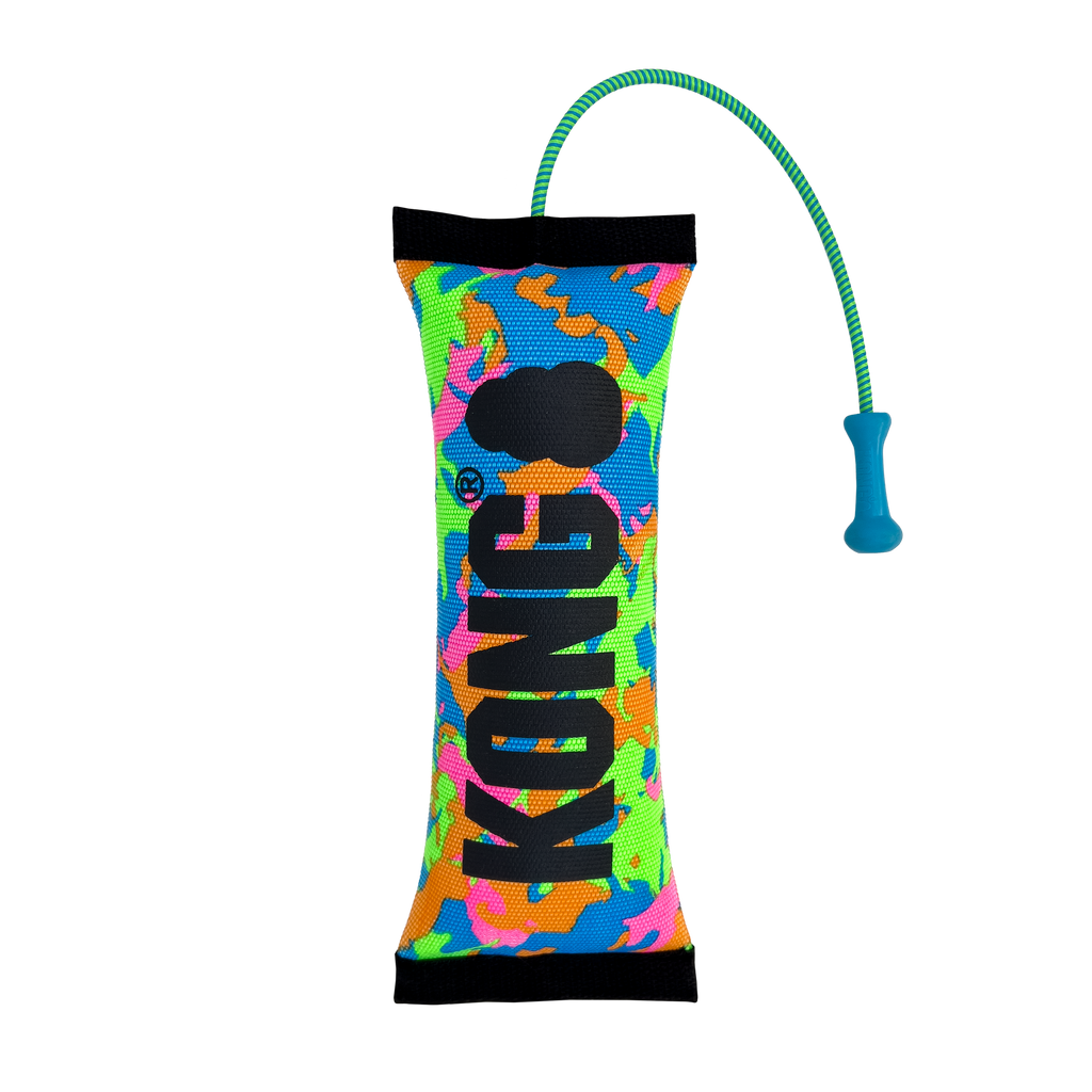 KONG Bunji High-Viz Bumper Dog Fetch Toy with Squeaker