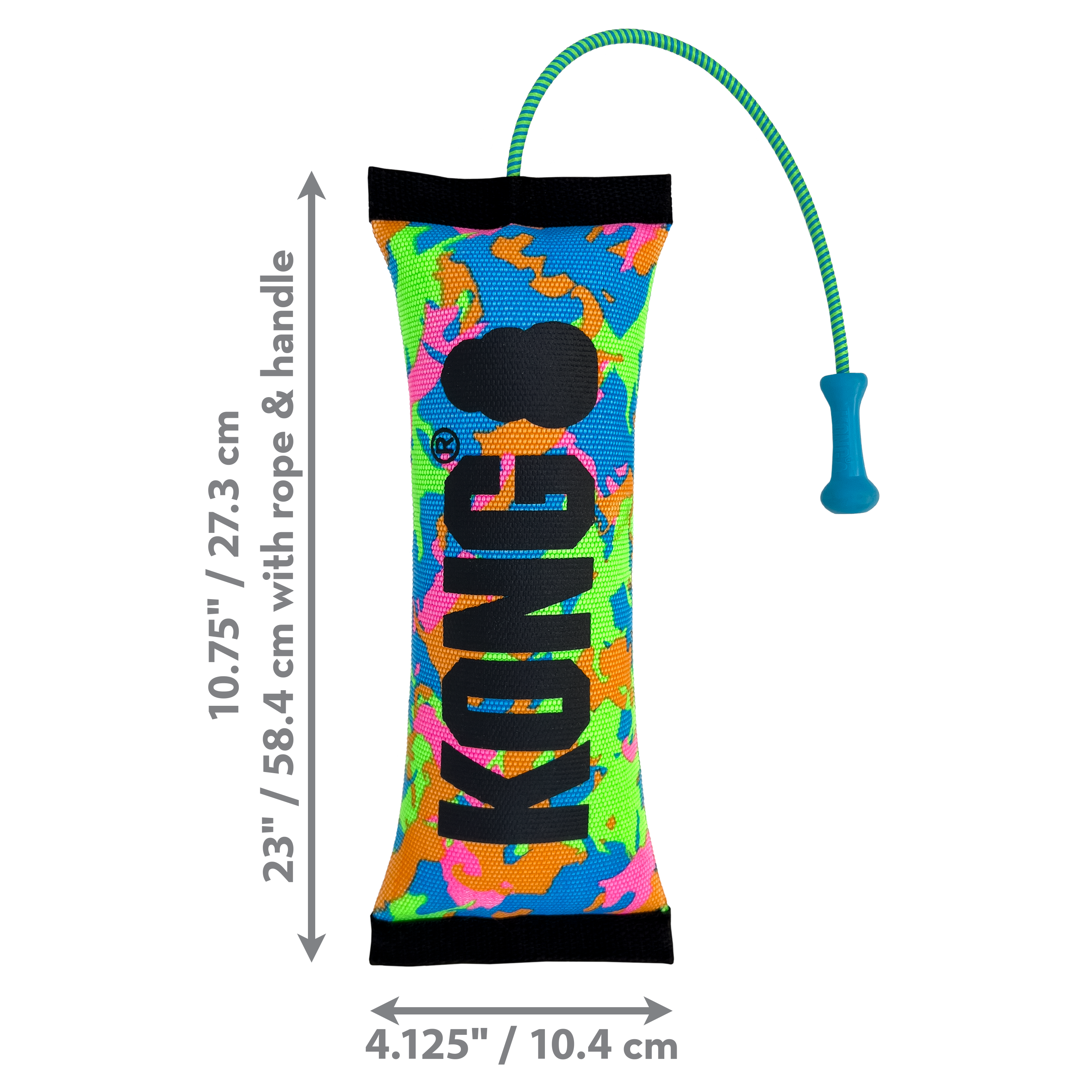 KONG Bunji High-Viz Bumper Dog Fetch Toy with Squeaker