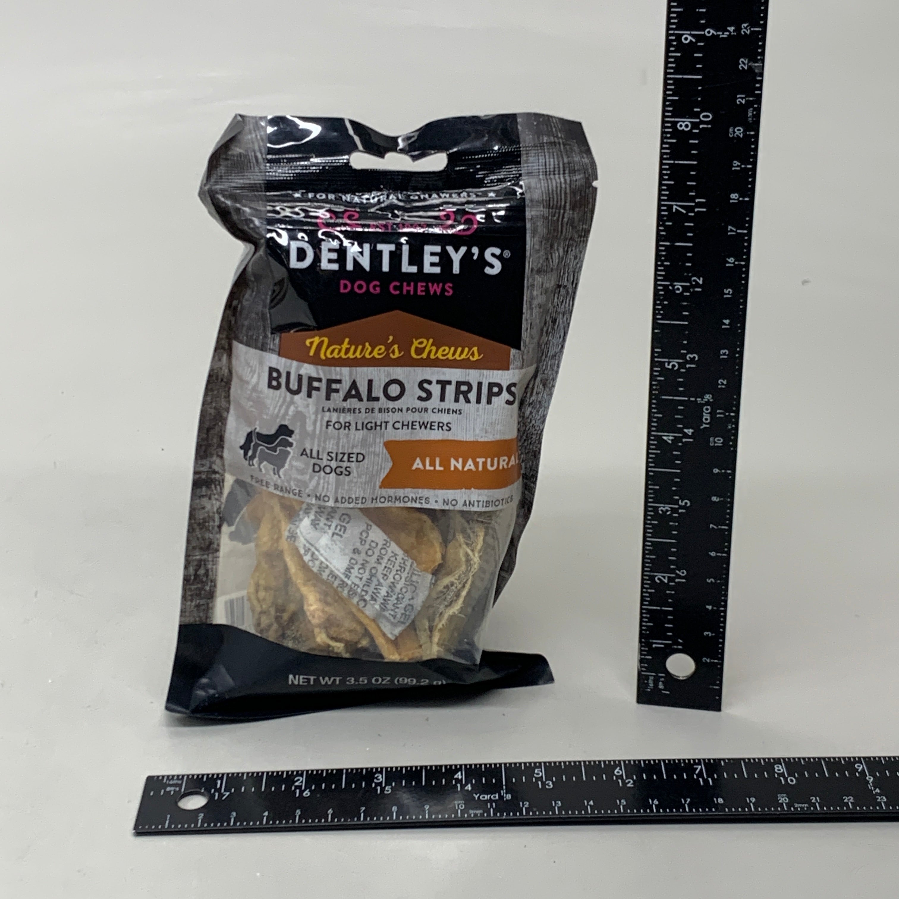 Dentley’s All Natural Buffalo Strips Dog Chews 3-Pack