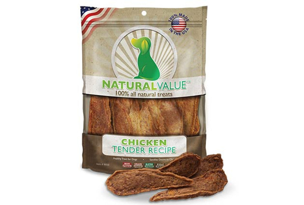 Natural Value Chicken Tenders Dog Treats – USA Farm-Raised Chicken