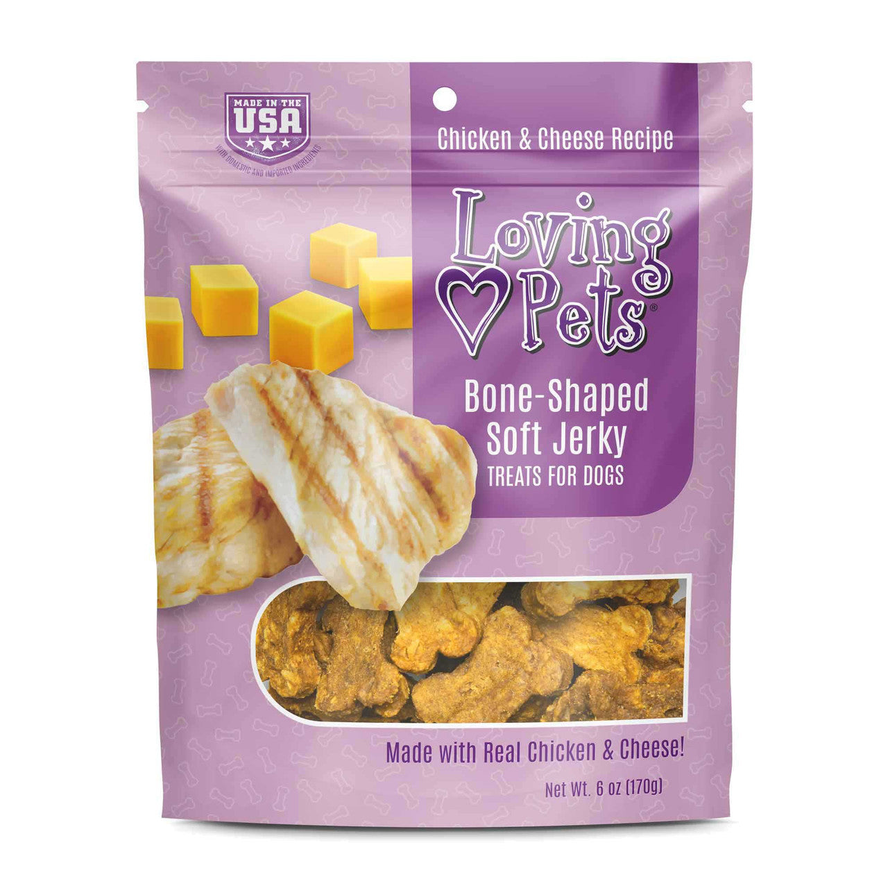 Soft Jerky Bones Chicken & Cheese Dog Treats