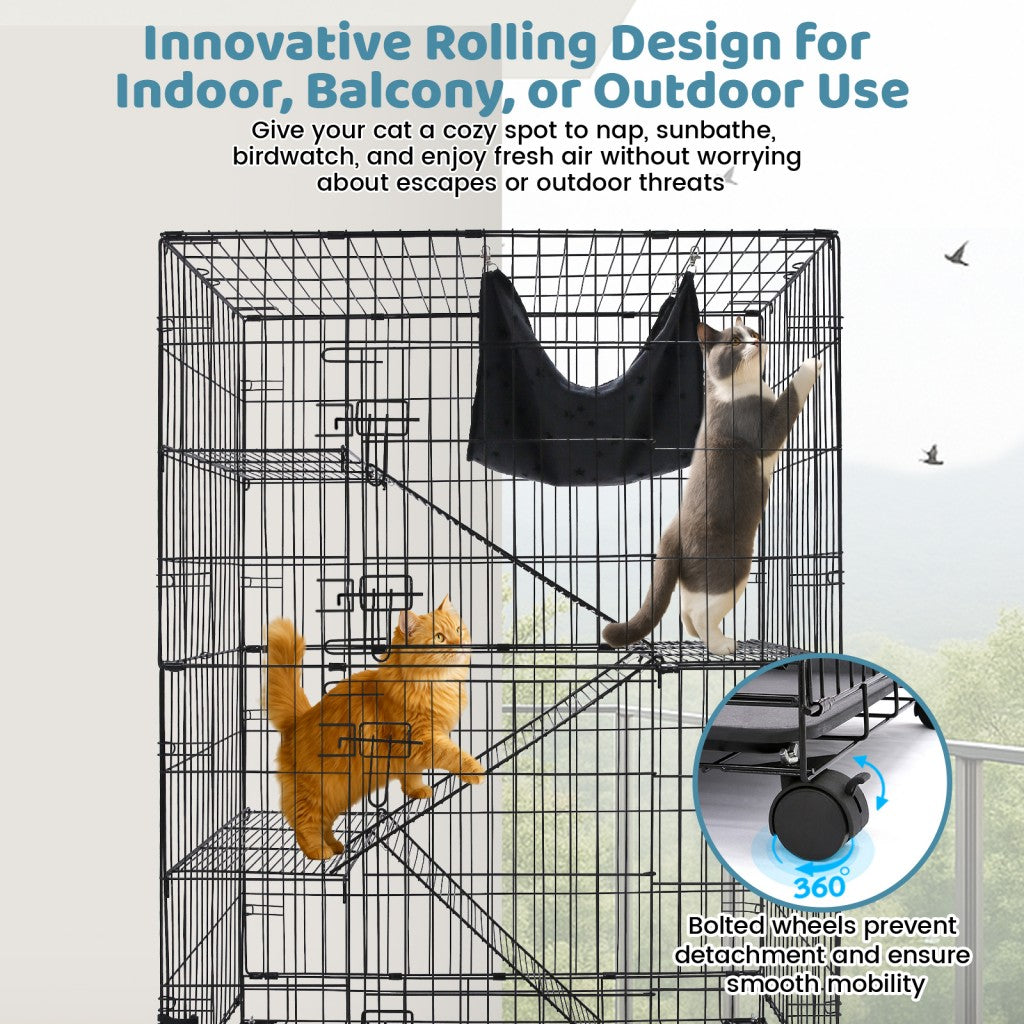 50 Inch 4-Tier Cat Cage C02