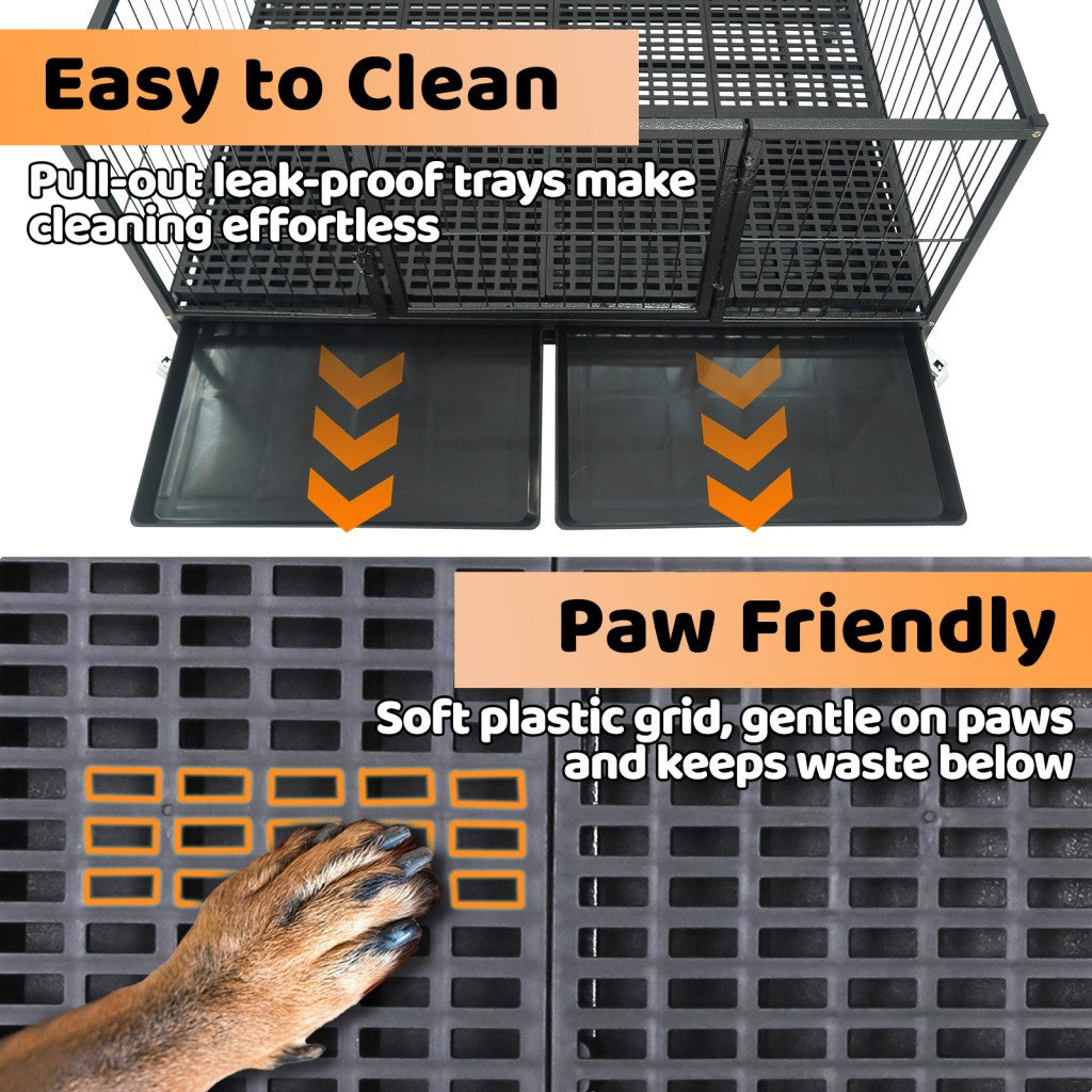 42" Stackable Dog Crate 43S+WHLP02