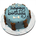 Personalized Peanut Butter Banana Dog Cake with Yogurt Coating
