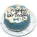Personalized Peanut Butter Banana Dog Birthday Cake with Candle