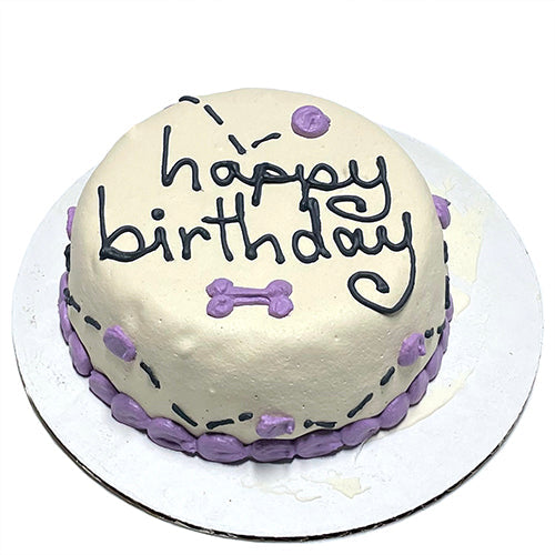 Personalized Peanut Butter Banana Dog Cake with Yogurt Coating