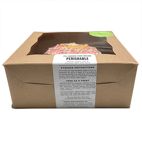 Peanut Butter Banana Dog Cake with Yogurt Coating – Personalizable