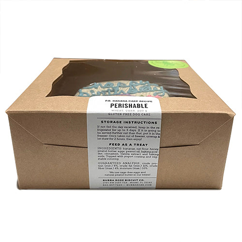Peanut Butter Banana Dog Cake with Yogurt Coating, Personalizable