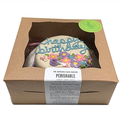 Peanut Butter Banana Dog Cake with Yogurt Coating, Personalizable