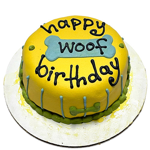 Peanut Butter Banana Dog Cake with Yogurt Coating, Personalized