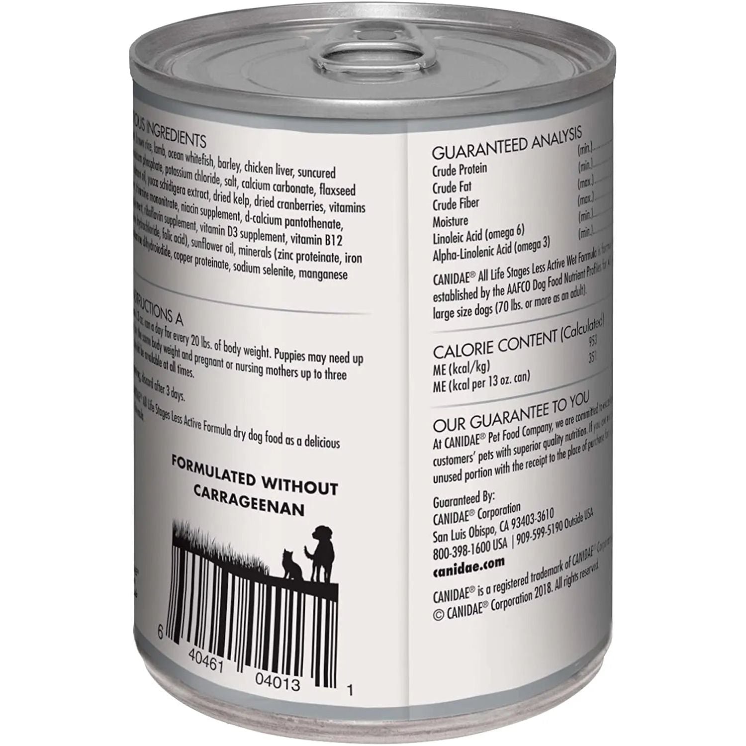 CANIDAE All Life Stages Platinum Less Active Canned Dog Food