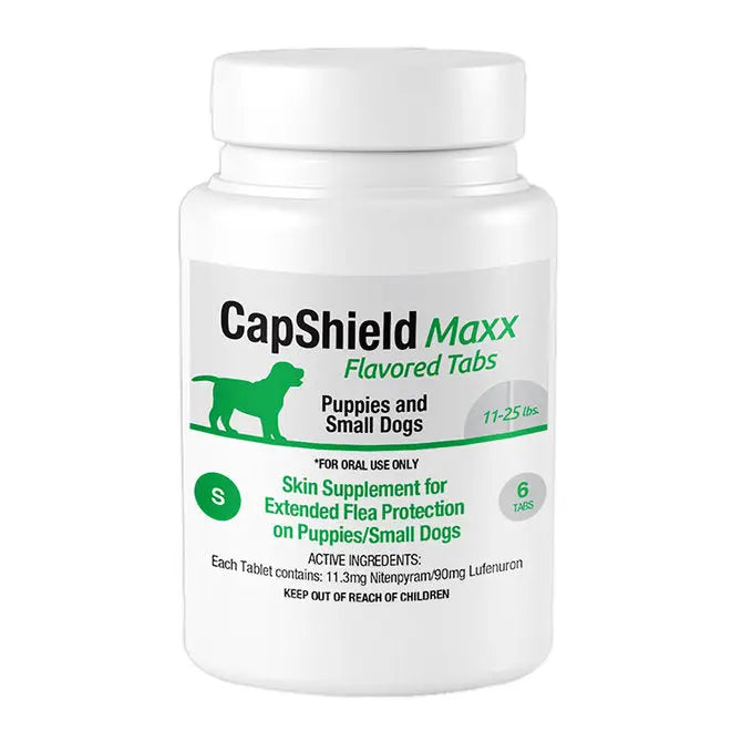 CapShield Maxx Flavored Flea Tabs for Dogs SM 11-25lbs, 6-Count