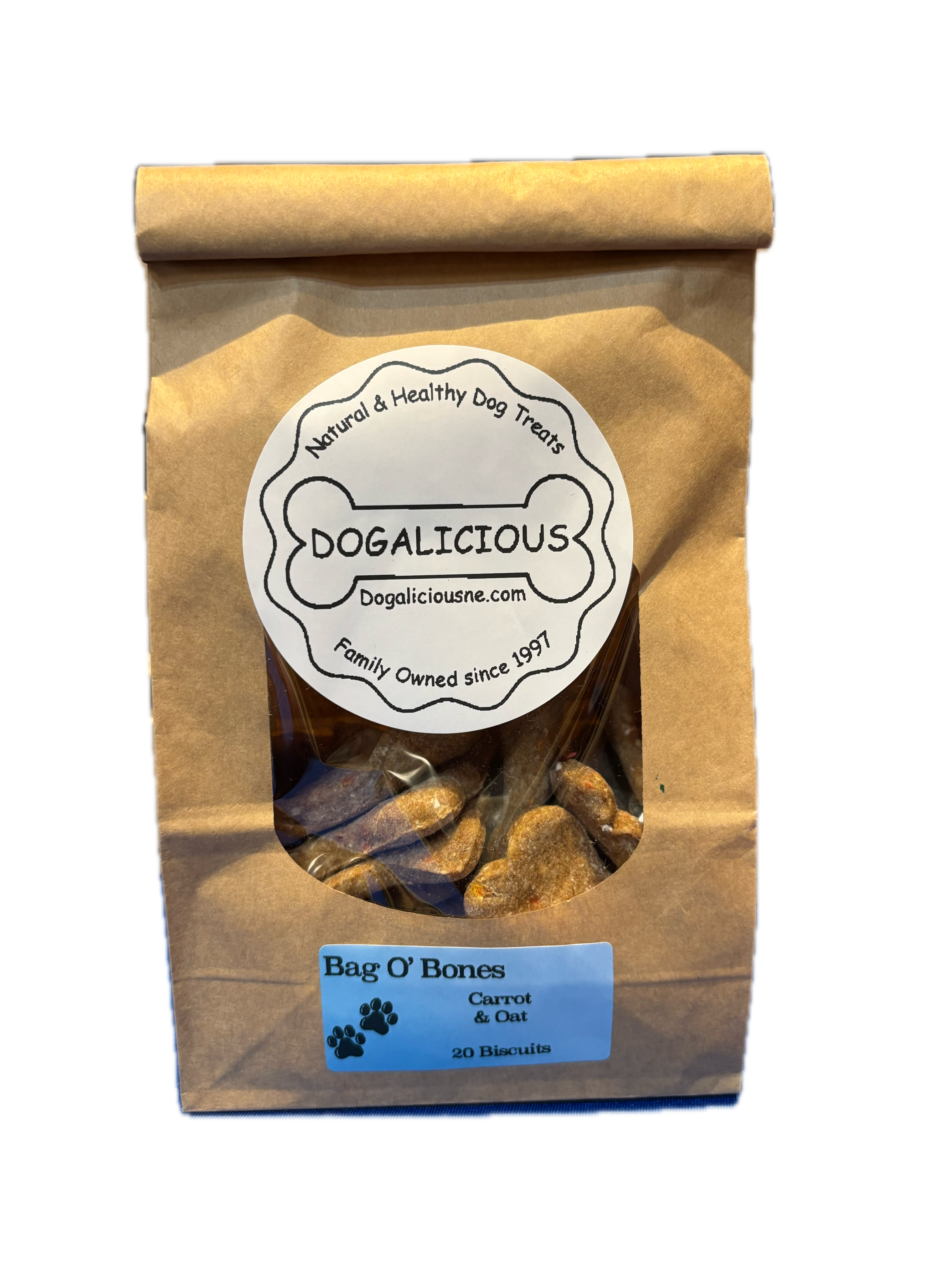 Carrot & Oat Dog Biscuits – 20 Regular-Size Treats