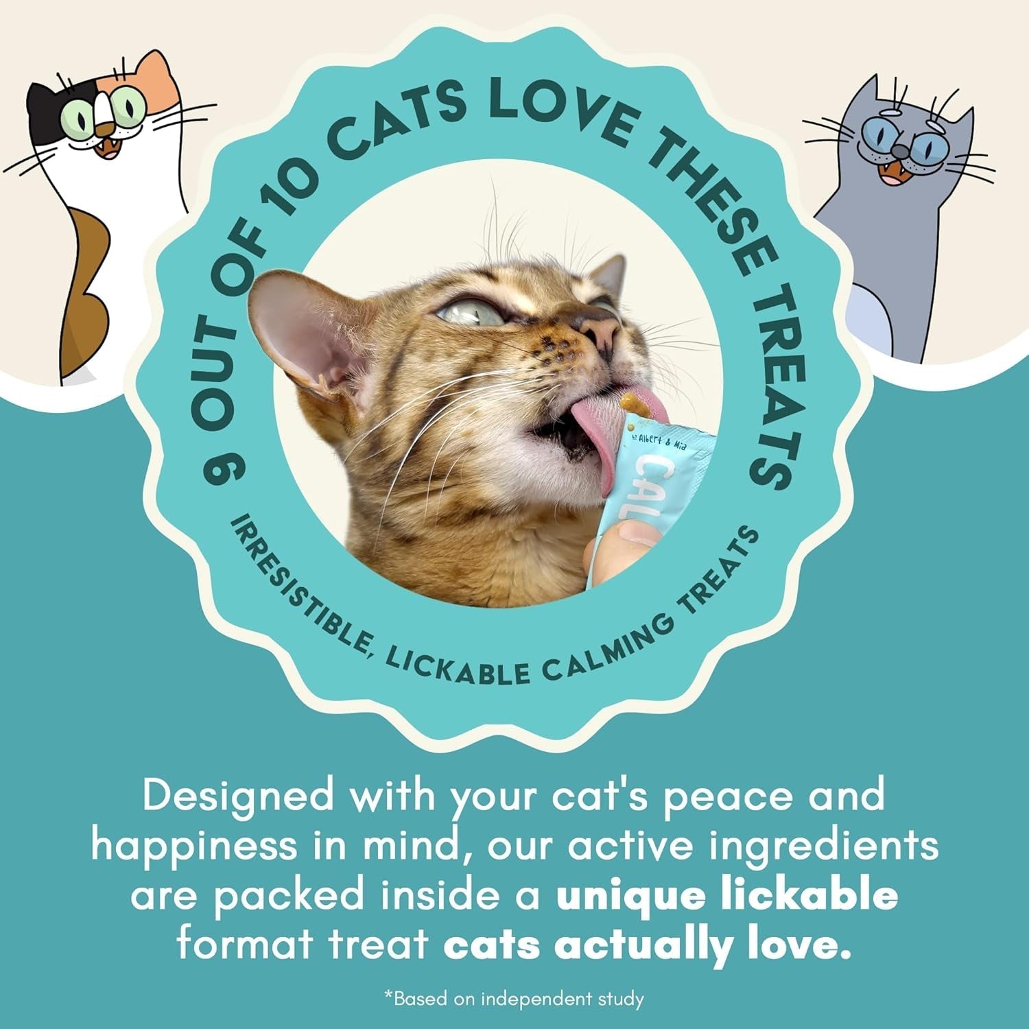 Calming Lickable Cat Treats with L-Theanine, Chicken Flavor, 20-Pack