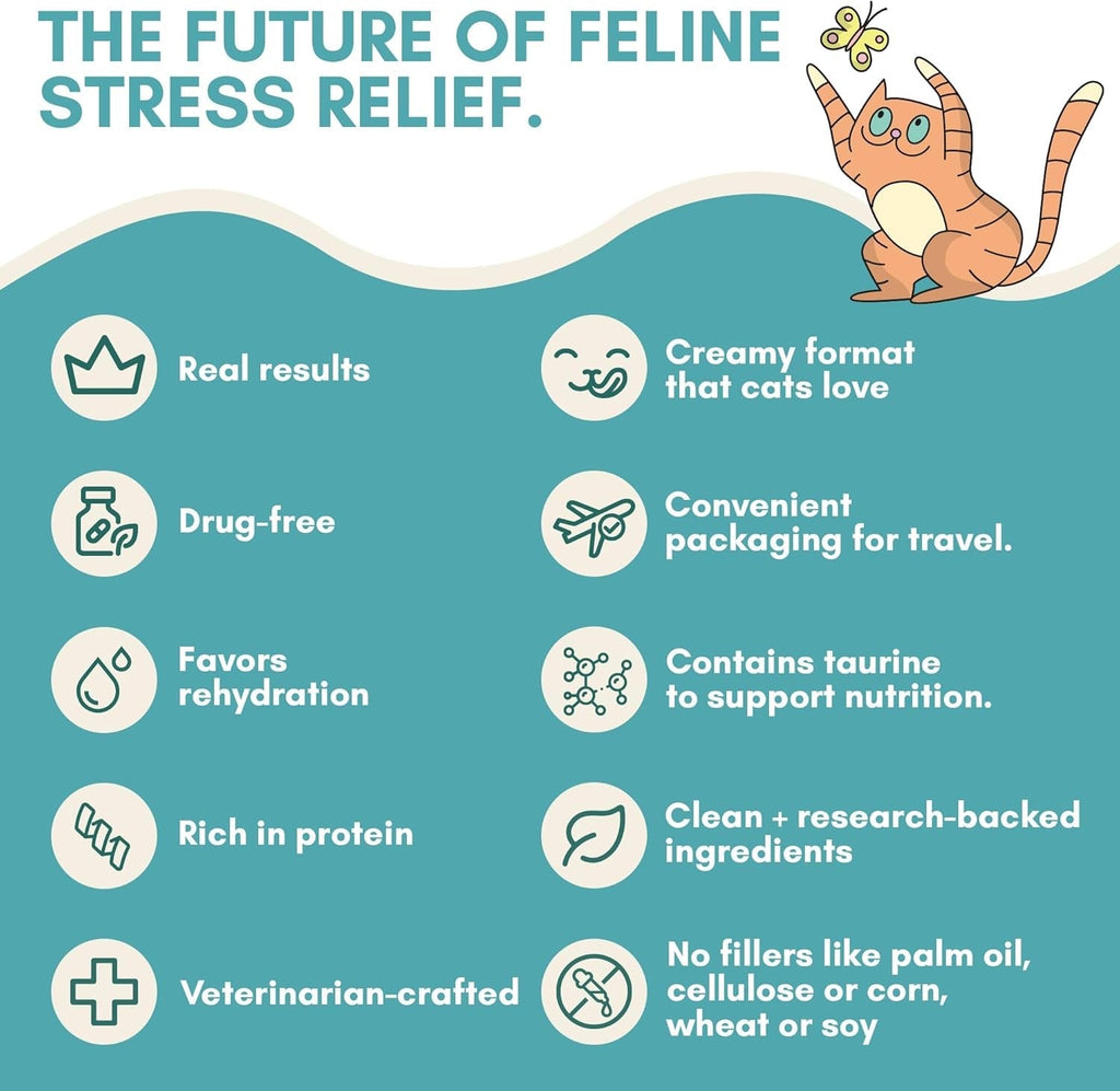 Calming Lickable Cat Treats with L-Theanine, Chicken Flavor, 20-Pack