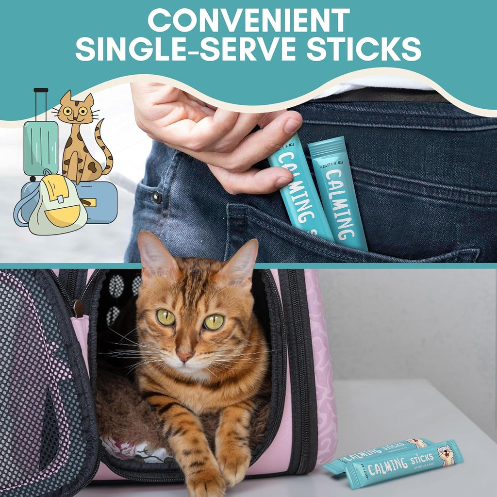 Calming Lickable Cat Treats with L-Theanine, Chicken Flavor, 20-Pack