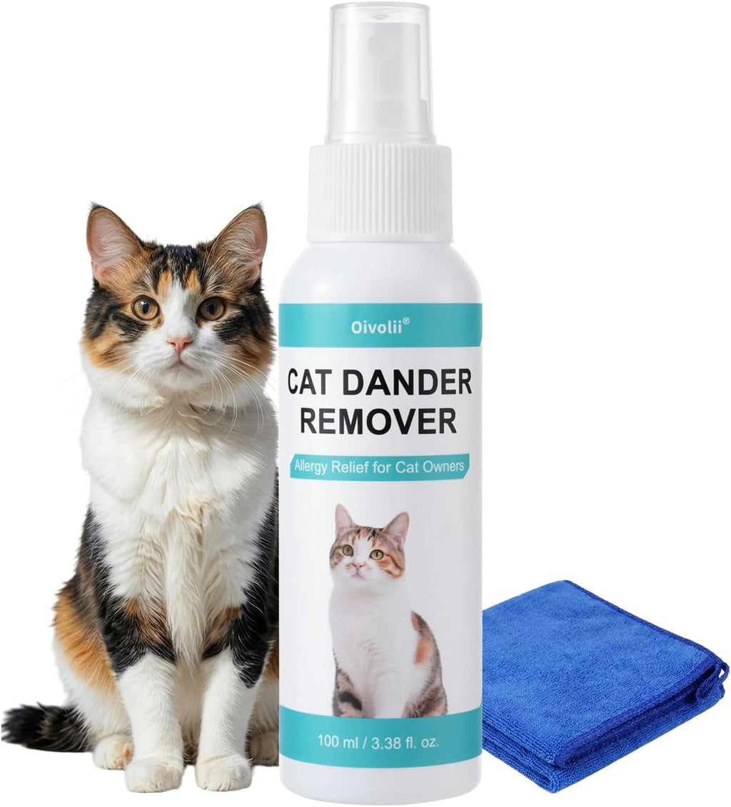Cat Dander Remover Spray, Fragrance-Free, Waterless Grooming