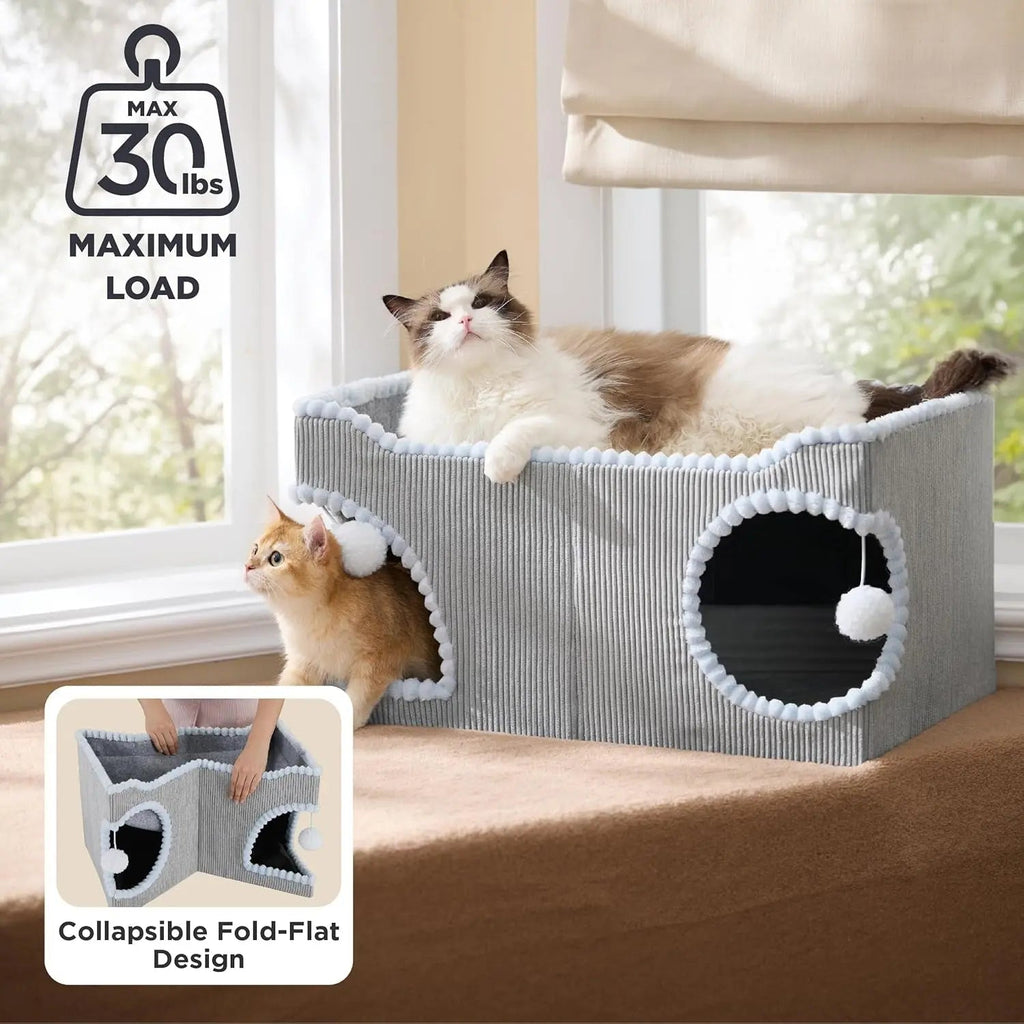 Cat Scratcher House with Removable Sisal Top and Cushion