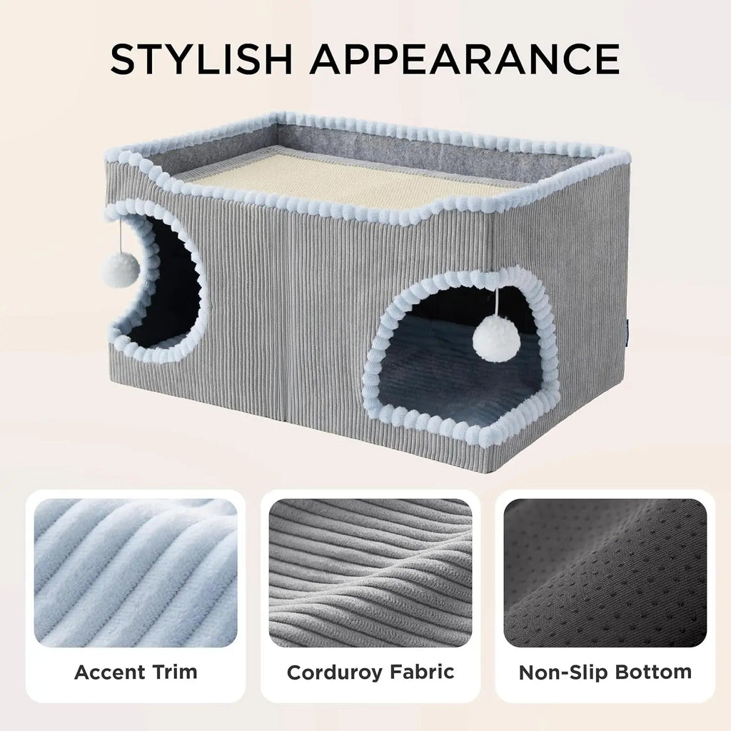 Cat Scratcher House with Removable Sisal Top and Cushion