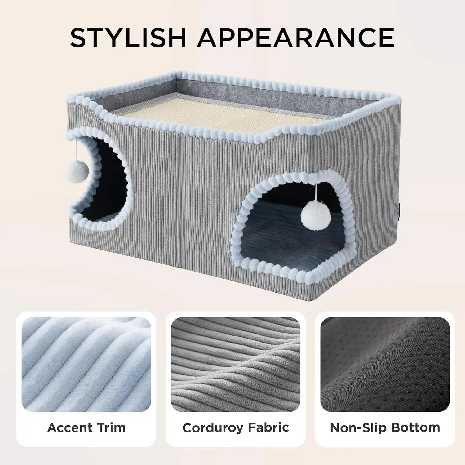 Cat Scratcher House with Removable Sisal Top and Cushion
