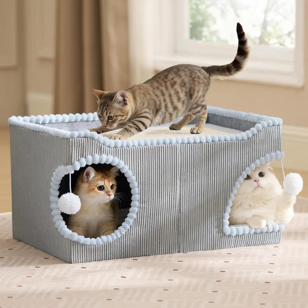 Cat Scratcher House with Removable Sisal Top and Cushion