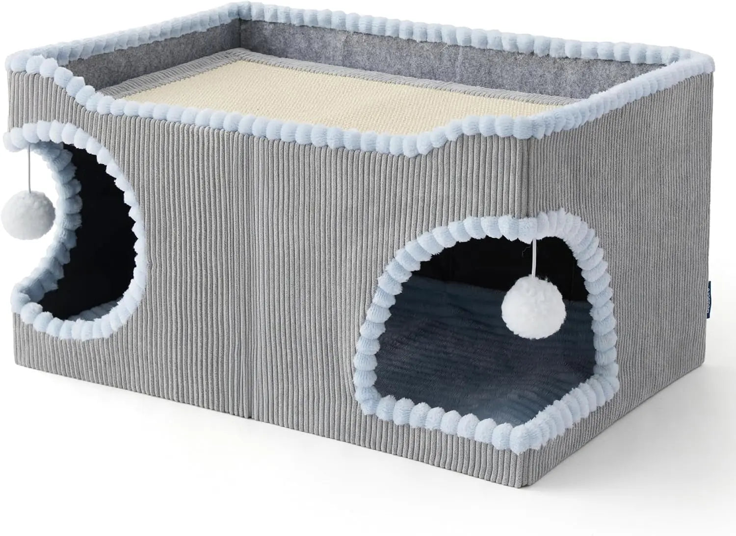 Cat Scratcher House with Removable Sisal Top and Cushion