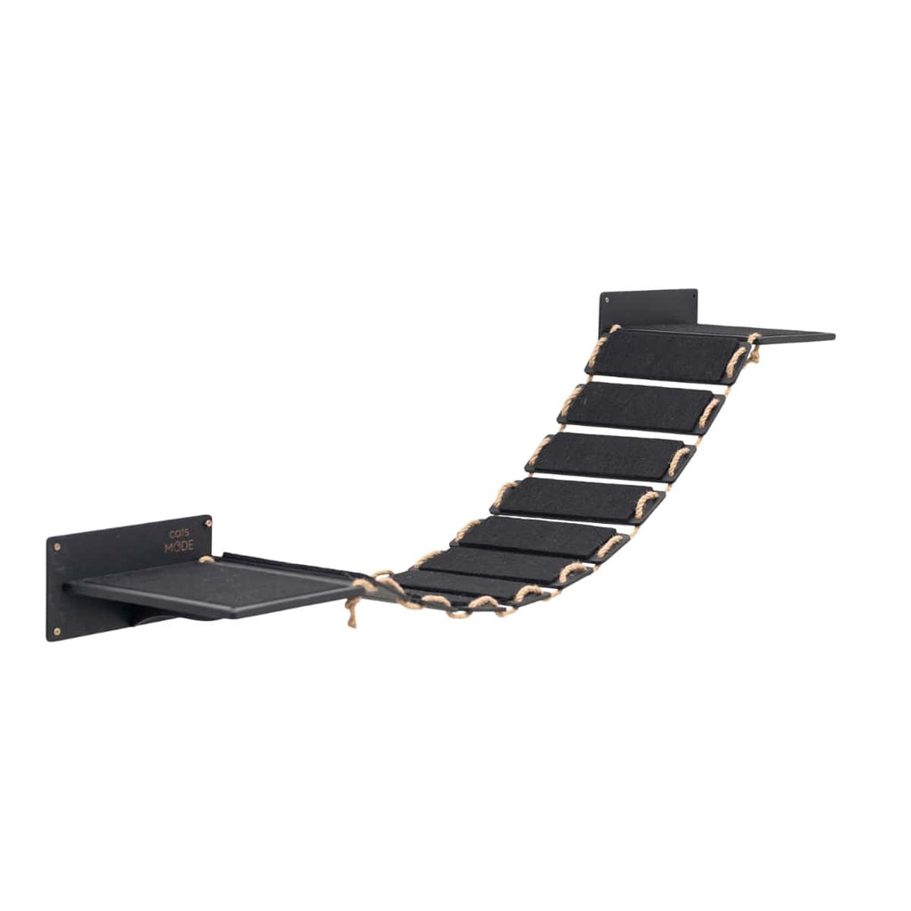 Wall-Mounted Cat Walk with Eco-Friendly Wood and Felt Stairs